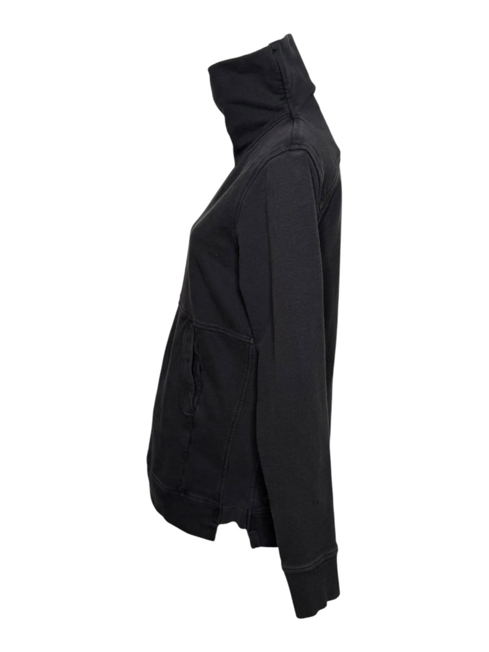 Lululemon Press Pause Pullover Sweatshirt Kangaroo Pocket Funnel Neck Black 10 View 4